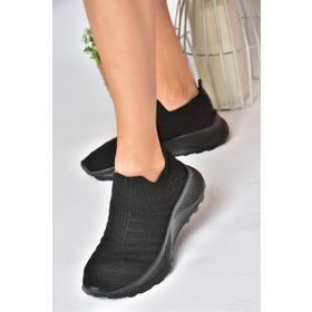 Fox Shoes P239503304 Siyah Triko Kumaş Kadın Spor Ayakkabı Sneakers
