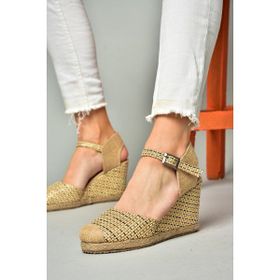 Fox Shoes P241612004 Ten Kumaş Dolgu Topuklu Kadın Ayakkabı