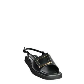 Fox Shoes P252151509 Siyah Tokalı Günlük Kadın Sandalet