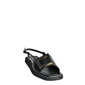 Fox Shoes P252151509 Siyah Tokalı Günlük Kadın Sandalet
