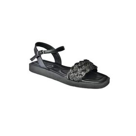 Fox Shoes P252251709 Siyah Kalın Bantlı Günlük Kadın Sandalet