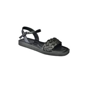 Fox Shoes P252251709 Siyah Kalın Bantlı Günlük Kadın Sandalet