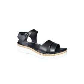 Fox Shoes P540061903 Siyah Hakiki Deri Kadın Sandalet