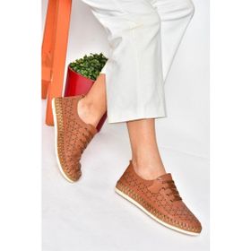 Fox Shoes P555004703 Taba Bağcıklı Kadın Günlük Ayakkabı