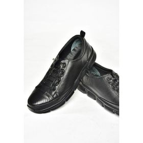 Fox Shoes P555191203 Siyah Deri Comfort Ortopedik Taban Kadın Ayakkabı