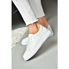 Fox Shoes P5554609 03 Beyaz Hakiki Deri Spor Ayakkabı Sneakers