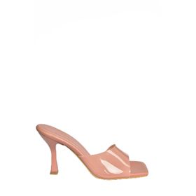 Fox Shoes P590033209 Pudra Şeffaf Görünümlü Kalın Topuklu Kadın Terlik