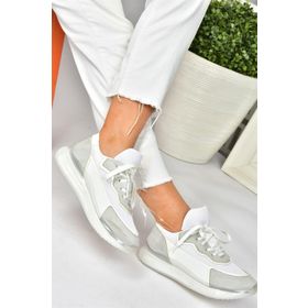 Fox Shoes P973516802 Beyaz Gri Süet Günlük Spor Ayakkabı Sneakers