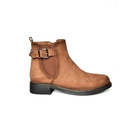 Fox Shoes R374050202 Taba Süet Alçak Tabanlı Kadın Bot