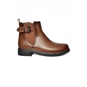 Fox Shoes R374050209 Taba Suni Deri Alçak Tabanlı Kadın Bot