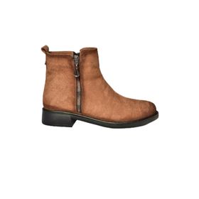 Fox Shoes R374050402 Taba Süet Alçak Tabanlı Kadın Bot