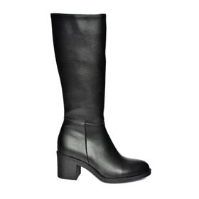 Fox Shoes R404800509 Siyah Suni Deri Alçak Topuklu Kadın Çizme