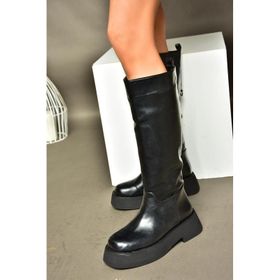 Fox Shoes R610067009 Siyah Kalın Tabanlı Çizme