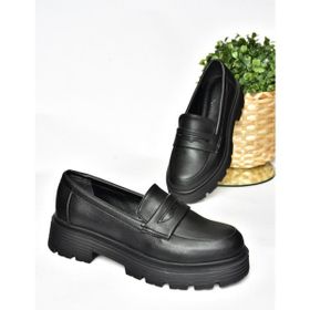 Fox Shoes R996092009 Siyah Kalın Tabanlı Kadın Günlük Ayakkabı