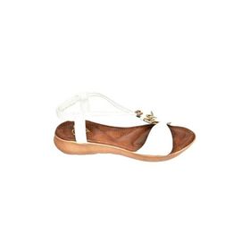 Fox Shoes S2580135 09 Alçak Tabanlı Beyaz Kadın Sandalet