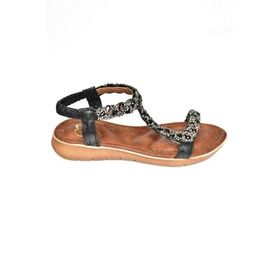 Fox Shoes S258014809 Siyah Alçak Tabanlı Kadın Sandalet