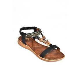 Fox Shoes S258015209 Siyah Alçak Tabanlı Kadın Sandalet