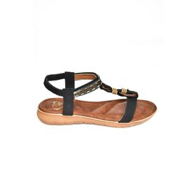 Fox Shoes S2580168 09 Alçak Tabanlı Siyah Kadın Sandalet