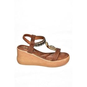 Fox Shoes S2581360 09 Dolgu Tabanlı Taba Kadın Sandalet