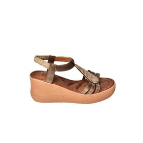 Fox Shoes S2581610 09 Dolgu Tabanlı Bakır Kadın Sandalet