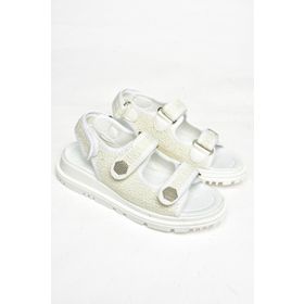 Fox Shoes S2671220 04 Kumaş Beyaz Kadın Sandalet