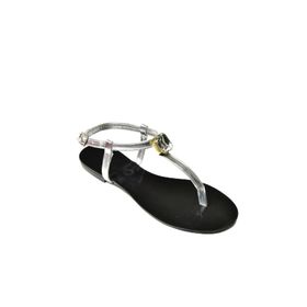 Fox Shoes S272095209 Gümüş Parmak Arası Kadın Sandalet