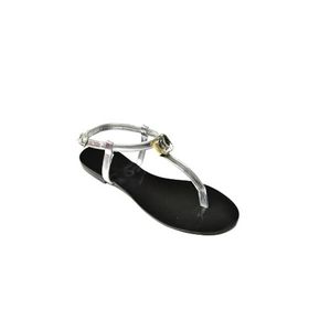 Fox Shoes S272095209 Gümüş Parmak Arası Kadın Sandalet