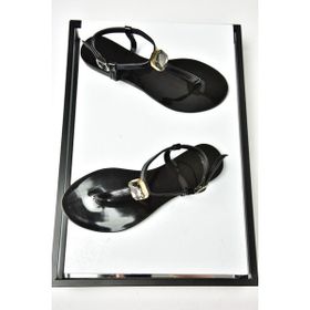 Fox Shoes S272095209 Siyah Parmak Arası Kadın Sandalet