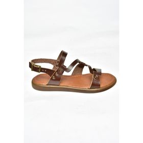 Fox Shoes S2910184 03 Hakiki Deri Kahverengi Kadın Sandalet