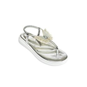 Fox Shoes S4040860 09 Parmak Arası Gümüş Kadın Sandalet