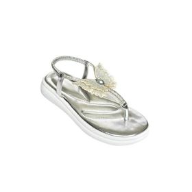 Fox Shoes S4040860 09 Parmak Arası Gümüş Kadın Sandalet