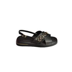 Fox Shoes S518105809 Alçak Tabanlı Siyah Kadın Sandalet