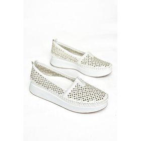 Fox Shoes S5400115 03 Beyaz Hakiki Deri Kadın Ayakkabı