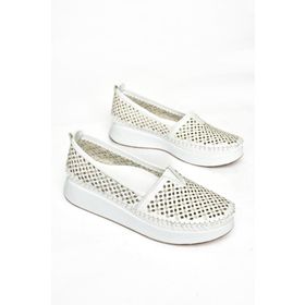 Fox Shoes S5400115 03 Beyaz Hakiki Deri Kadın Ayakkabı