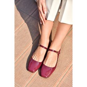 Fox Shoes S726252508 Bordo Rugan Kadın Babet