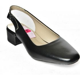 Fox Shoes S908040003 Siyah Hakiki Deri Kalın Topuklu Kadın Ayakkabı