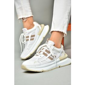 Fox Shoes S973017604 Beyaz Vizon Kumaş Spor Ayakkabı Sneakers