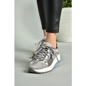 Fox Shoes S973413104 Gri Kumaş Spor Ayakkabı