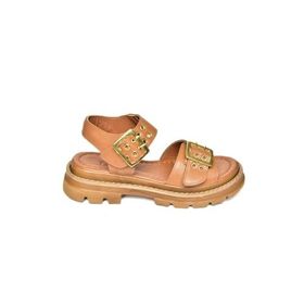 Fox Shoes S996074009 Taba Suni Deri Kadın Sandalet