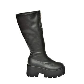 Fox Shoes T272903009 Siyah Kalın Tabanlı Kadın Çizme