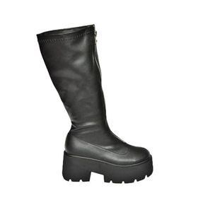 Fox Shoes T272903009 Siyah Kalın Tabanlı Kadın Çizme