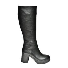 Fox Shoes T282099909 Siyah Kalın Topuklu Kadın Çizme