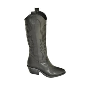 Fox Shoes T404401209 Siyah Kovboy Kadın Çizme