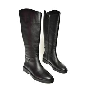 Fox Shoes T654000609 Siyah Düz Tabanlı Kadın Çizme