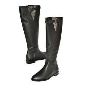 Fox Shoes T820109209 Siyah Taş Detaylı Kadın Çizme