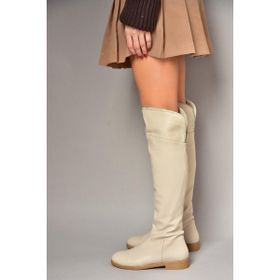 Fox Shoes T848643509 Bej Taş Detaylı Kadın Çizme