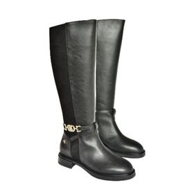 Fox Shoes T973000909 Siyah Alçak Tabanlı Kadın Çizme