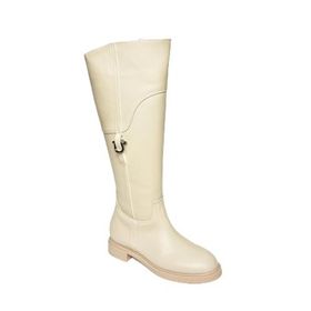 Fox Shoes T973600609 Bej Düz Taban Kadın Çizme