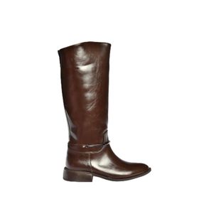 Fox Shoes V312361060 Kahverengi Rustik Alçak Tabanlı Kadın Çizme