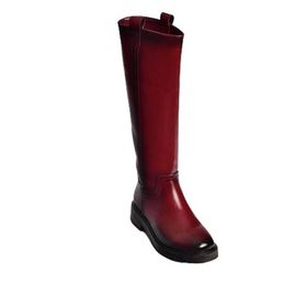 Fox Shoes V312513560 Bordo Rustik Alçak Topuklu Kadın Çizme